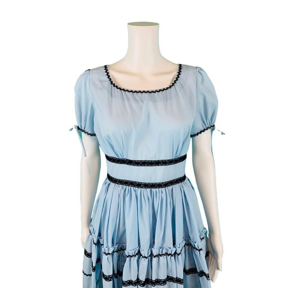 Vintage 1960s Party Square Dance Ric Rac Dress | W 28" - Picture 3 of 10